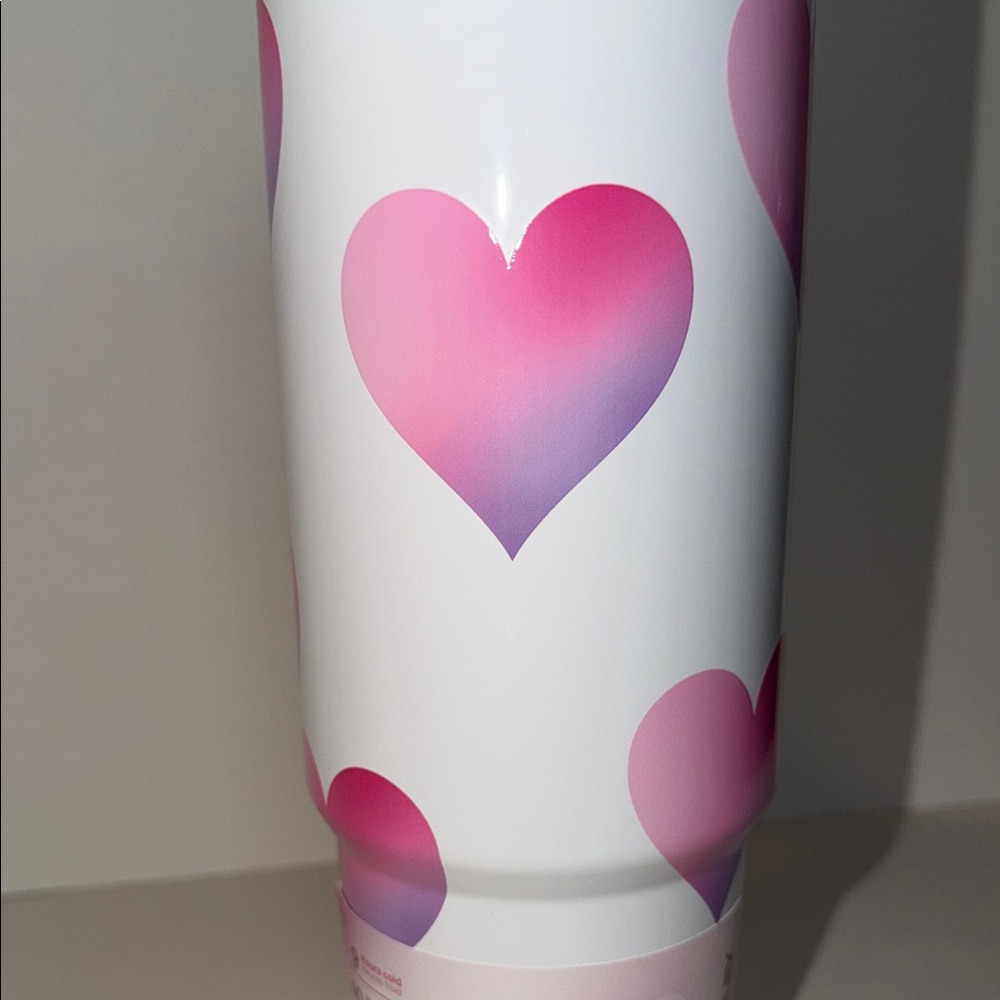 NWT Stanley Target Exclusive 30oz Quencher H2.0 White Pink Hearts - Picture 11 of 16
